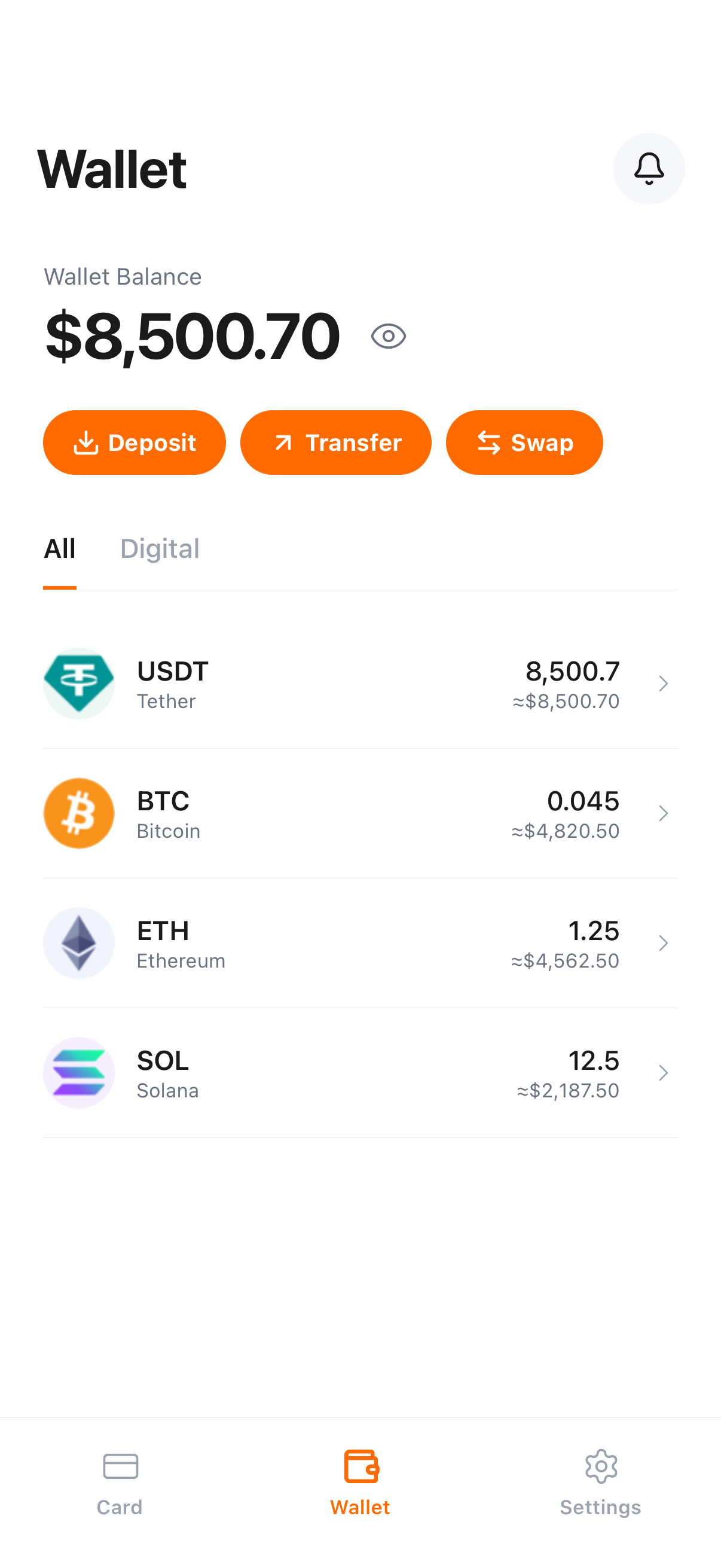 Volt Pay balance screen preview